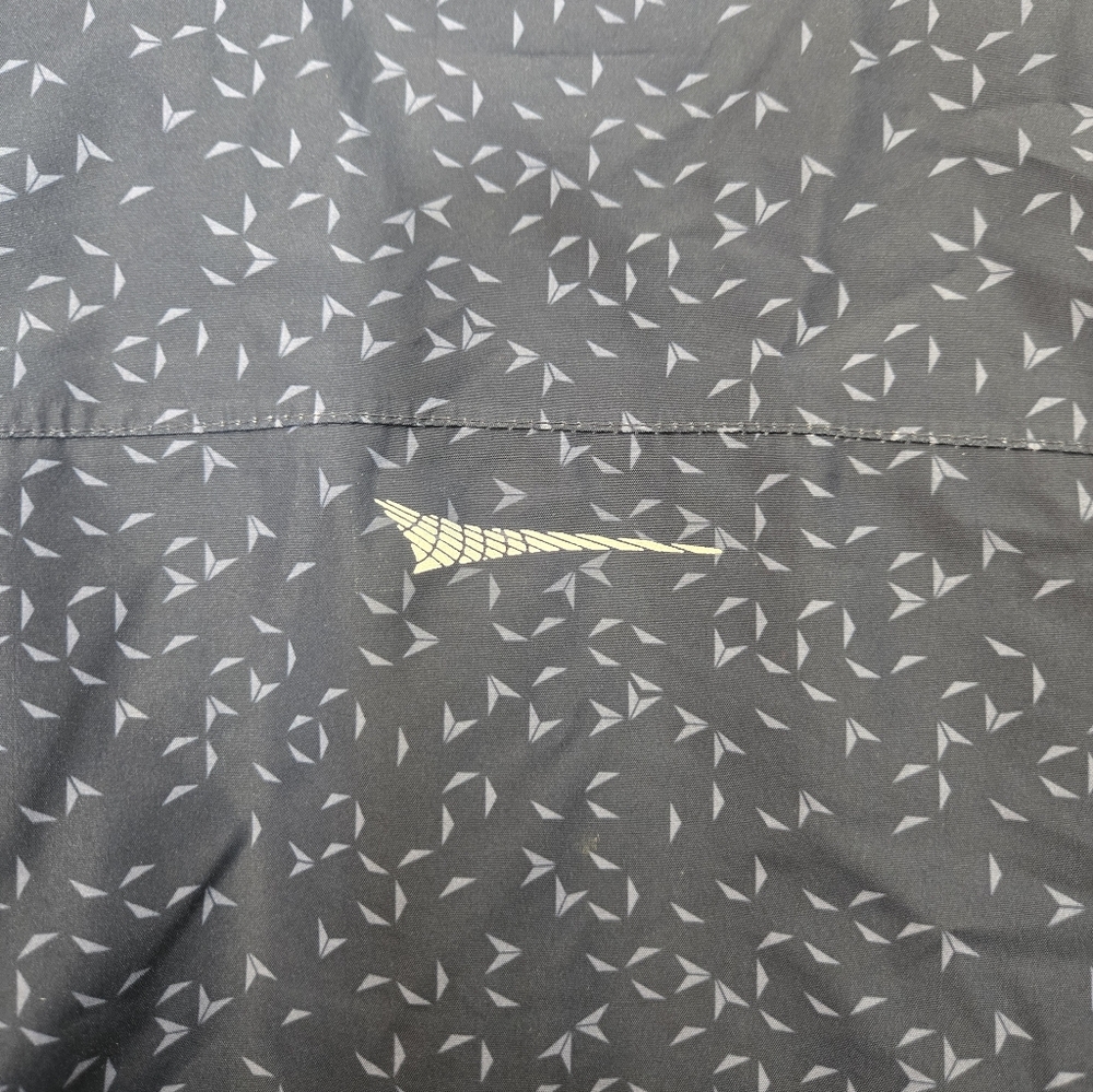 Women's Blue Patterned Rain Jacket - Picture 7 of 7